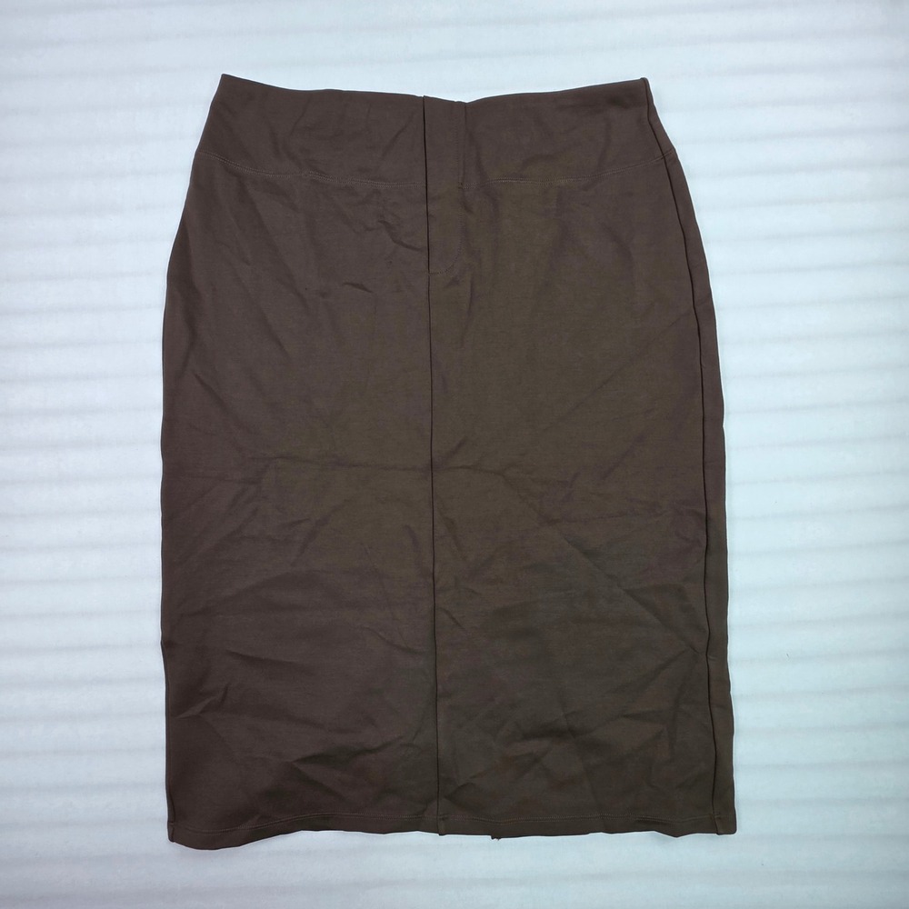 Halara Brown High Waisted Midi Pencil Skirt with Pockets Size Large